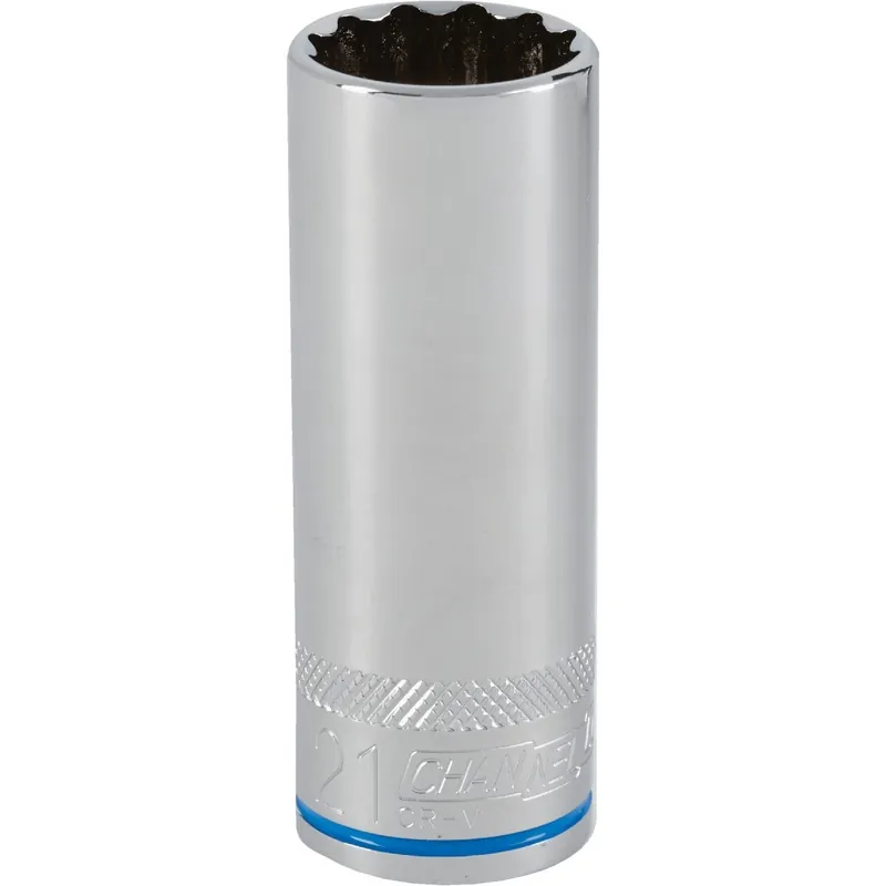 Channellock 302869 1/2 In. Drive 21 mm 12-Point Deep Metric Socket