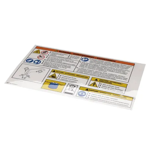 LABEL SHEET GAS,ELEC,STM for Cleveland  KE603996-1
