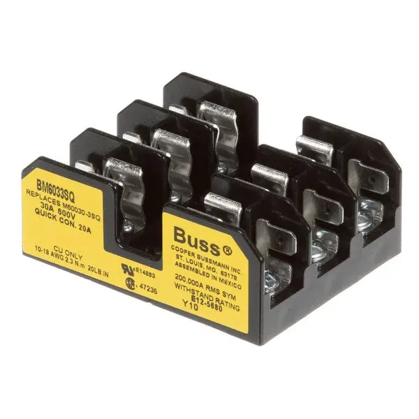 FUSE BLOCK 600V/30A 3P CC TYPE 106925 for Champion  CHA106925
