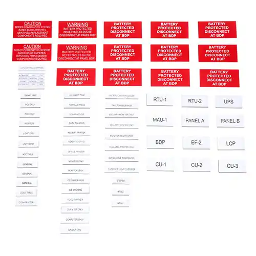 Set of Labels Romark Engraving for AllPoints 36199